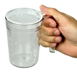 Beker doorzichtig met handvat