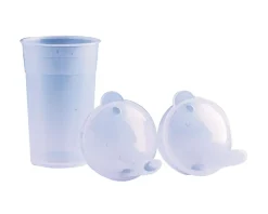 Beker met 2 tuitdeksels lang