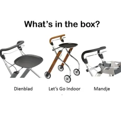 Rollator Let's go Indoor incl mand en dienblad
