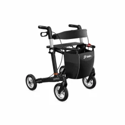 Rollator Mobilex Gepard Carbon zachte wielen