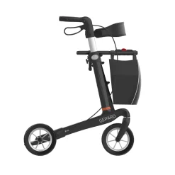 Rollator Mobilex Gepard Carbon zachte wielen