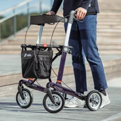 Rollator Mobilex Gepard Carbon zachte wielen