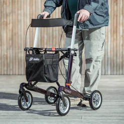 Rollator Mobilex Gepard Carbon zachte wielen