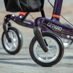 Rollator Mobilex Gepard Carbon zachte wielen