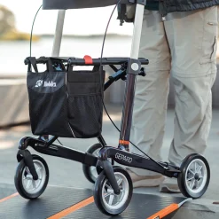 Rollator Mobilex Gepard Carbon zachte wielen