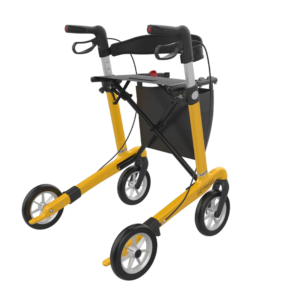 Rollator Mobilex Gepard Carbon zachte wielen
